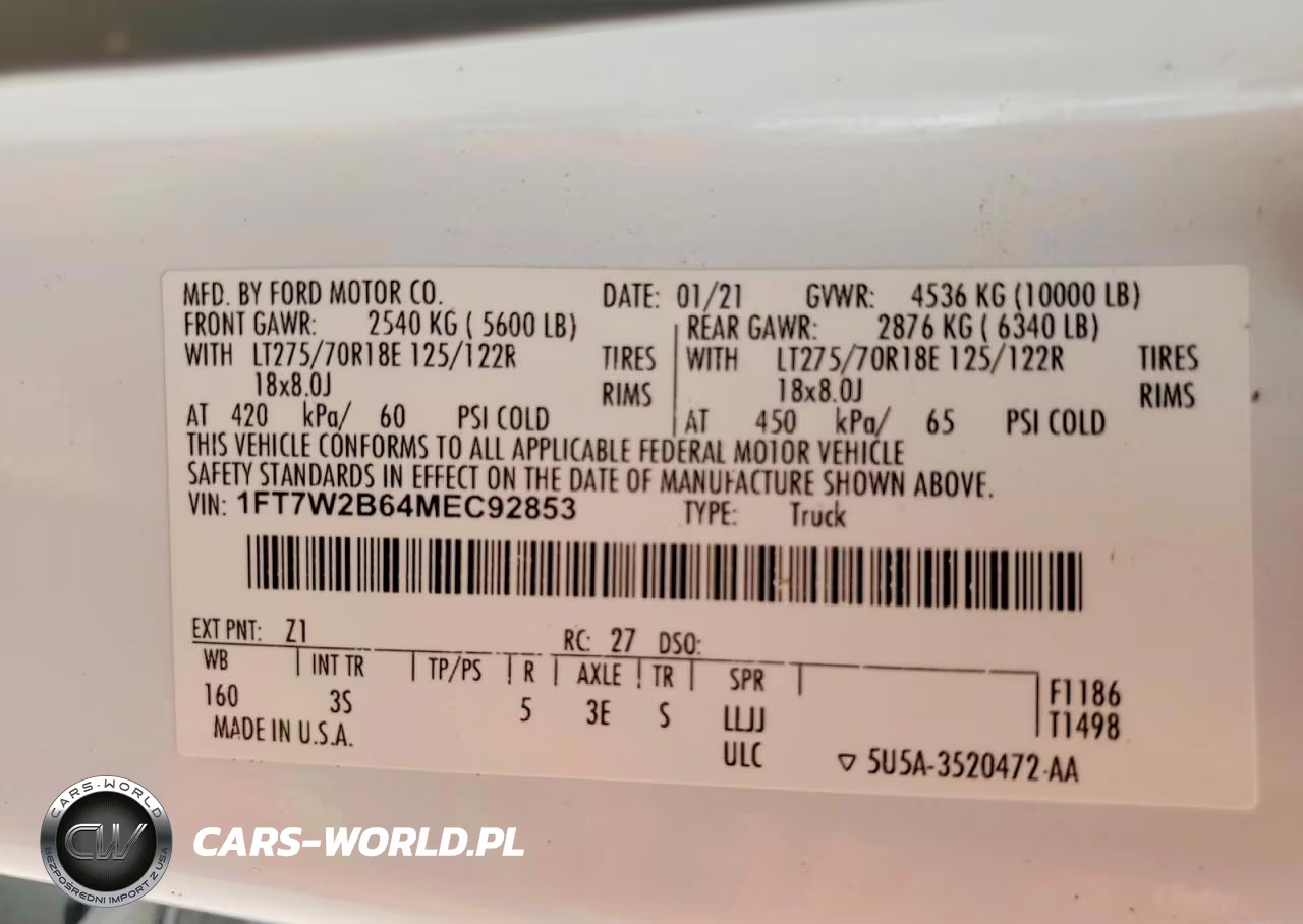 2021 Ford F250 Super Duty VIN:1FT7W2B64MEC92853 - 13