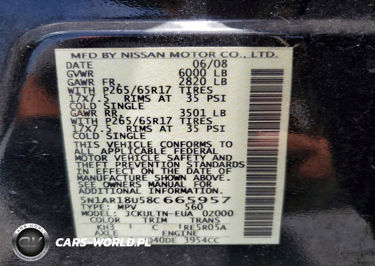2008 Nissan Pathfinder S VIN:5N1AR18U58C665957 - 13