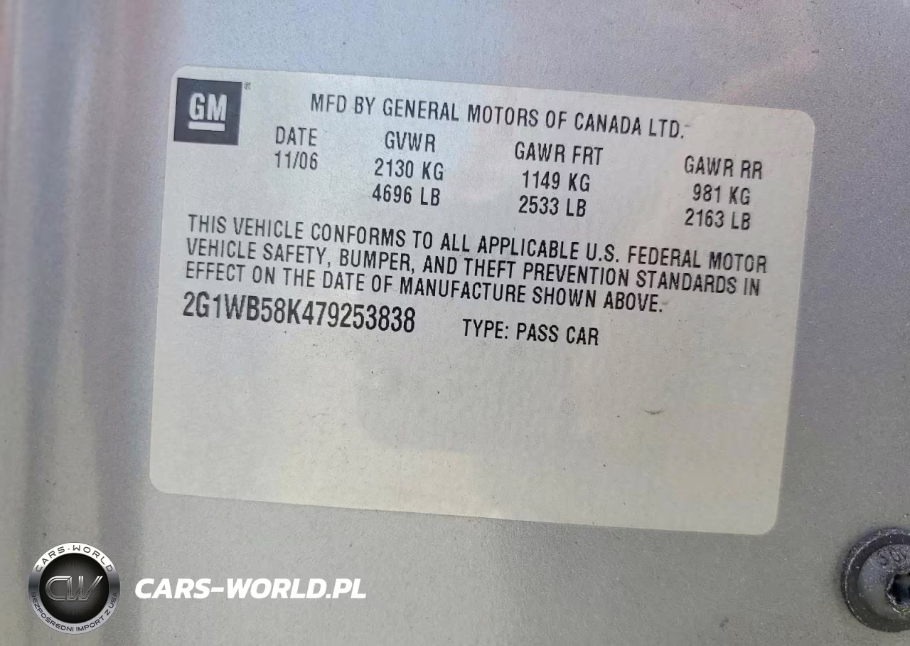 2007 Chevrolet Impala Ls VIN:2G1WB58K479253838 - 12