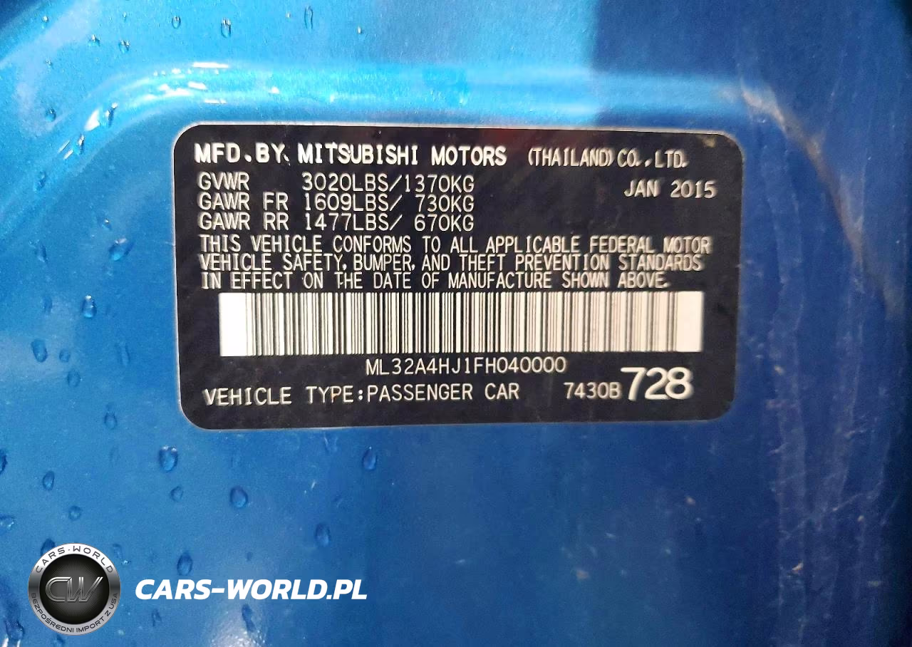 2015 Mitsubishi Mirage Es VIN:ML32A4HJ1FH040000 - 12