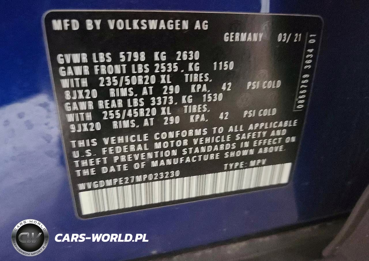2021 Volkswagen Id.4 First Edition VIN:WVGDMPE27MP023230 - 13
