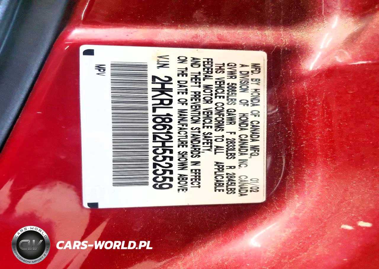 2002 Honda Odyssey Ex VIN:2HKRL18612H552559 - 13