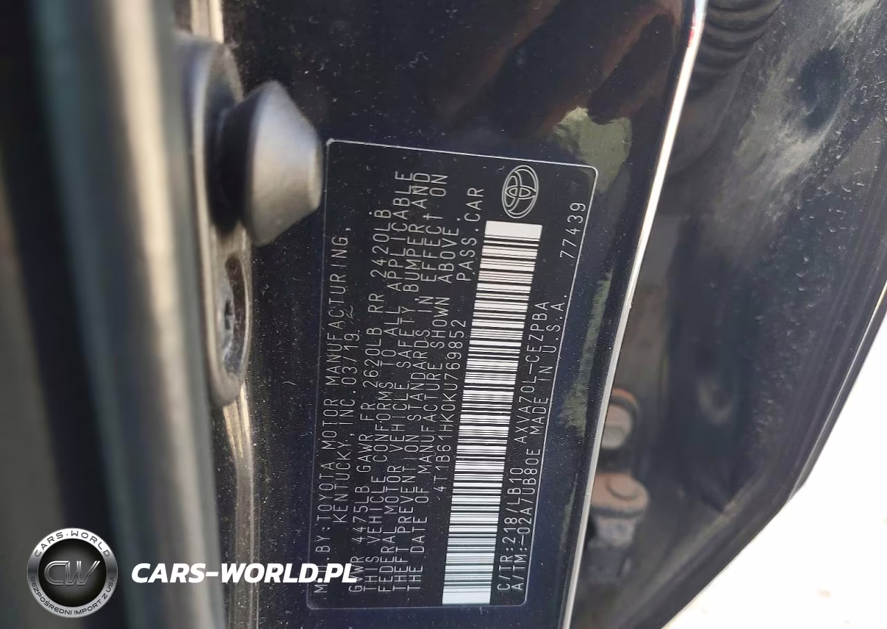 2019 Toyota Camry Xse VIN:4T1B61HK0KU769852 - 13