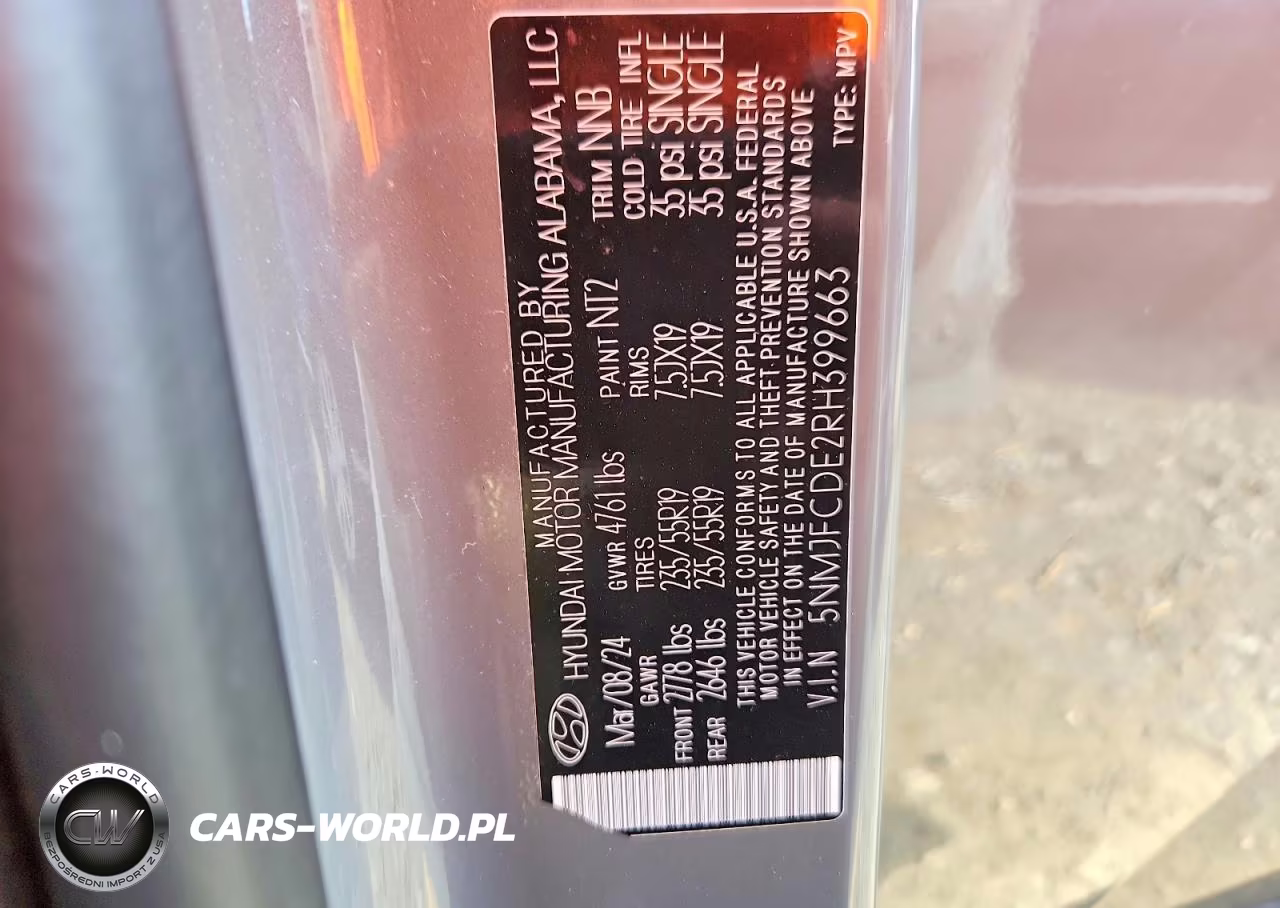 2024 Hyundai Tucson Sel VIN:5NMJFCDE2RH399663 - 13