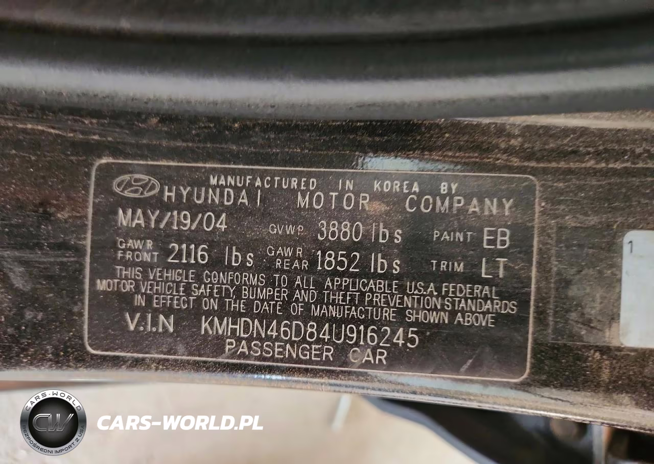 2004 Hyundai Elantra Gls VIN:KMHDN46D84U916245 - 12