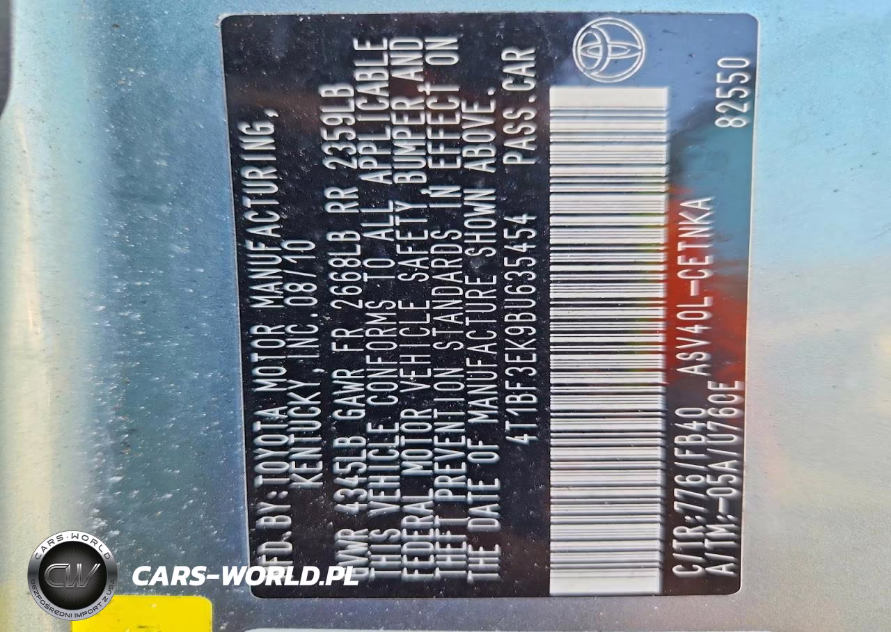 2011 Toyota Camry Le VIN:4T1BF3EK9BU635454 - 12