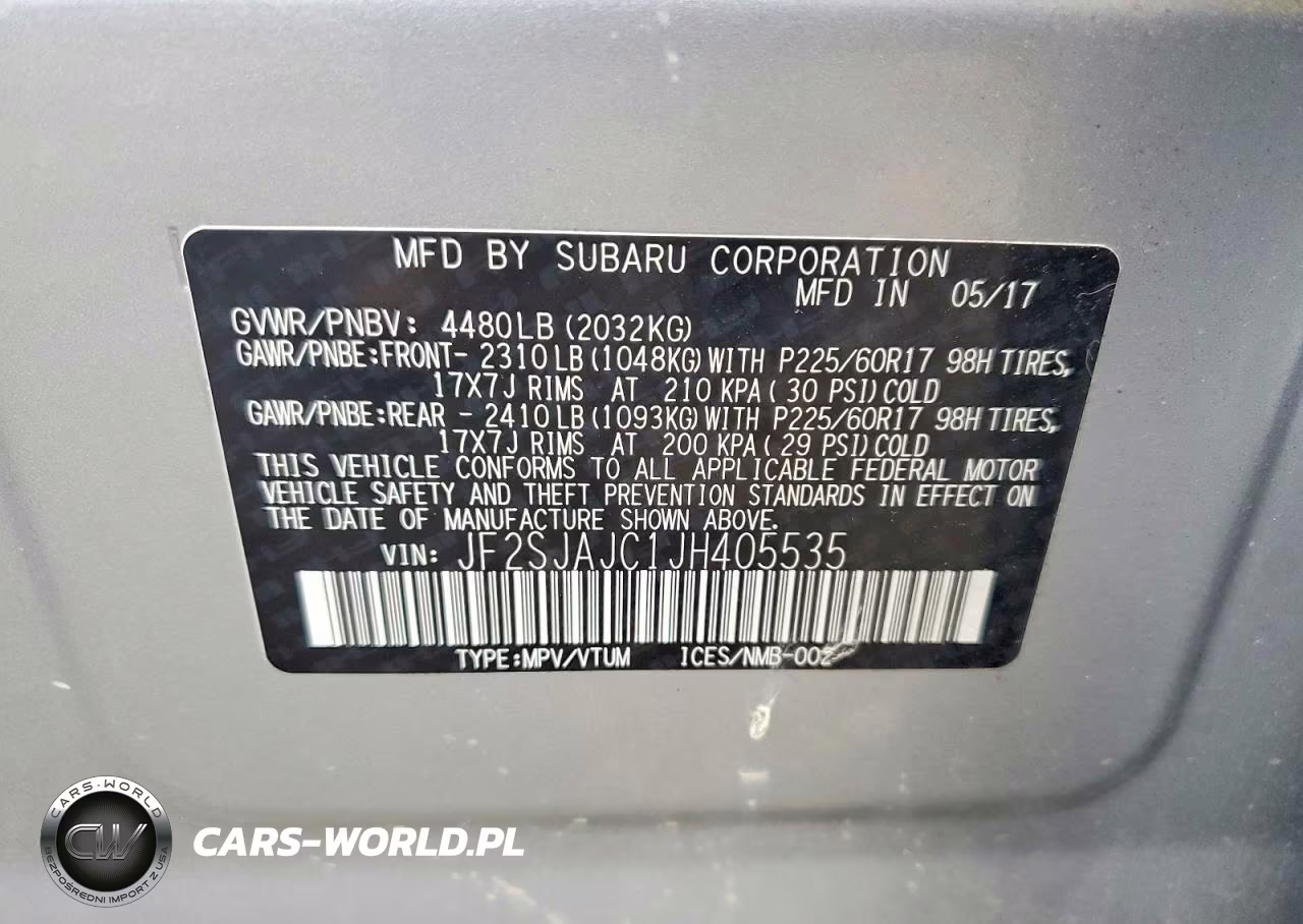 2018 Subaru Forester 2.5I Limited VIN:JF2SJAJC1JH405535 - 14