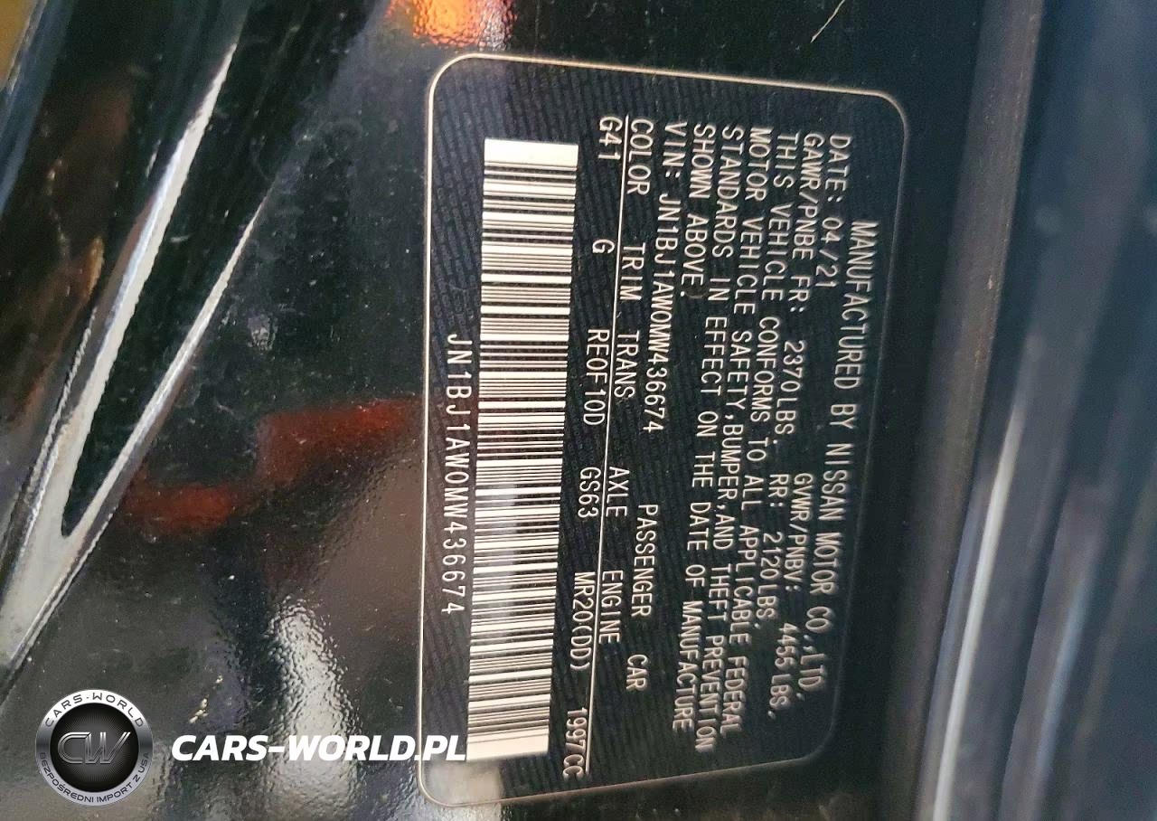 2021 Nissan Rouge VIN:JN1BJ1AW0MW436674 - 12