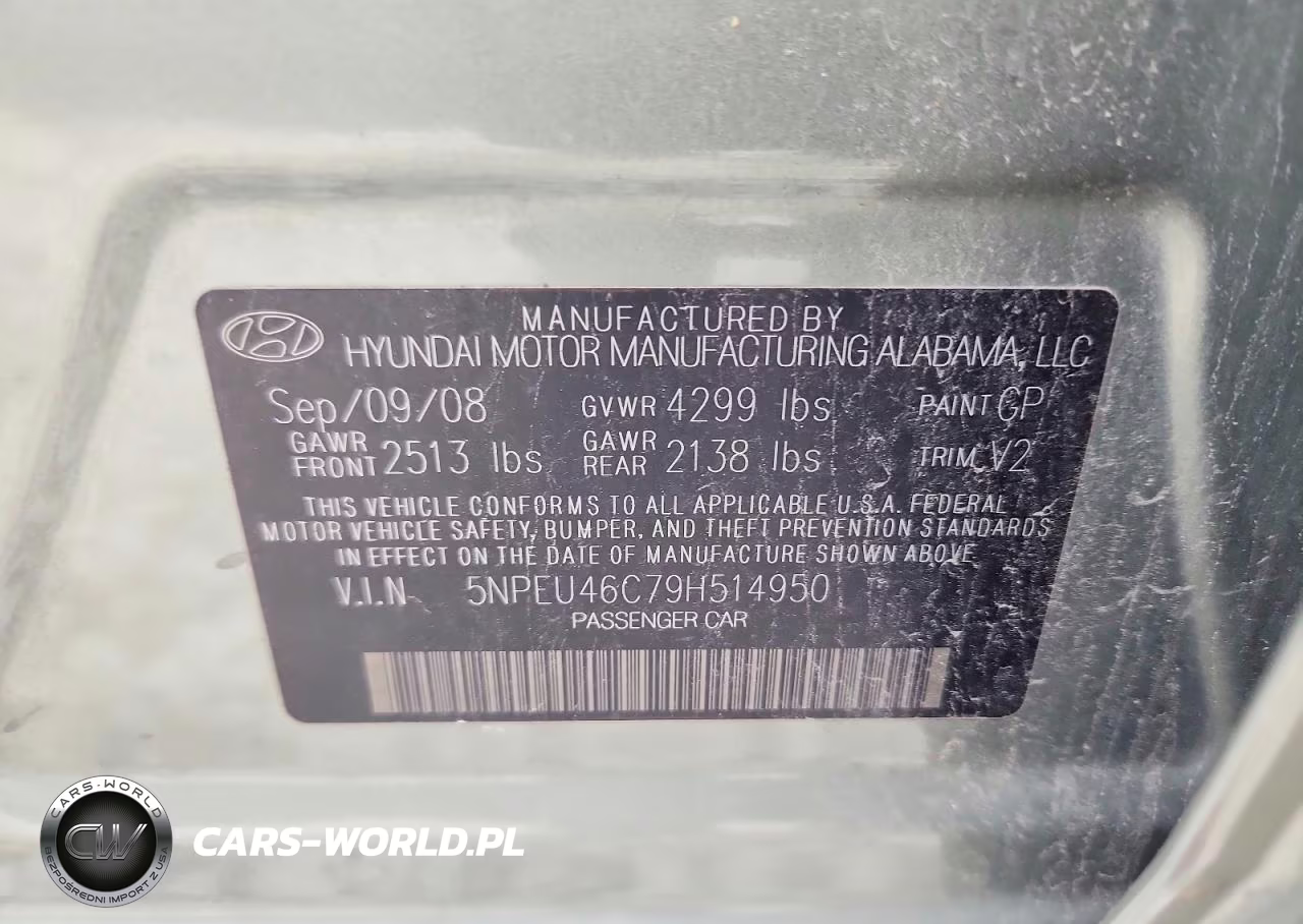2009 Hyundai Sonata Limited VIN:5NPEU46C79H514950 - 12