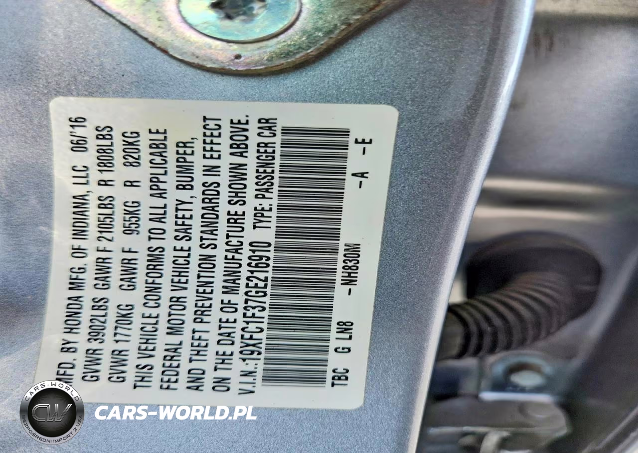 2016 Honda Civic Ex VIN:19XFC1F37GE216910 - 12