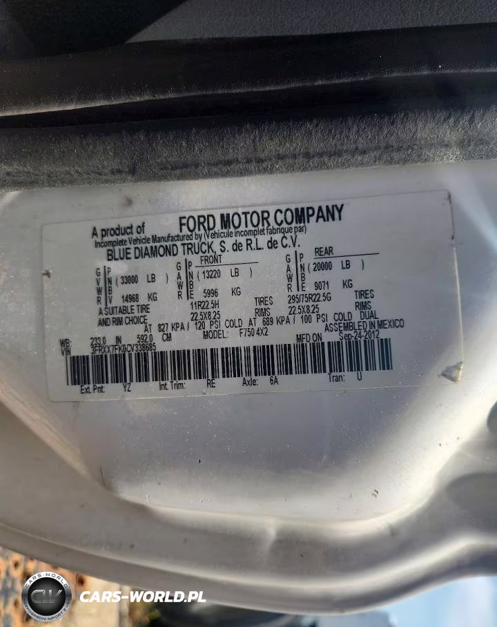 2012 Ford F750 Super Duty Bucket Truck VIN:3FRXX7FK0CV338685 - 12