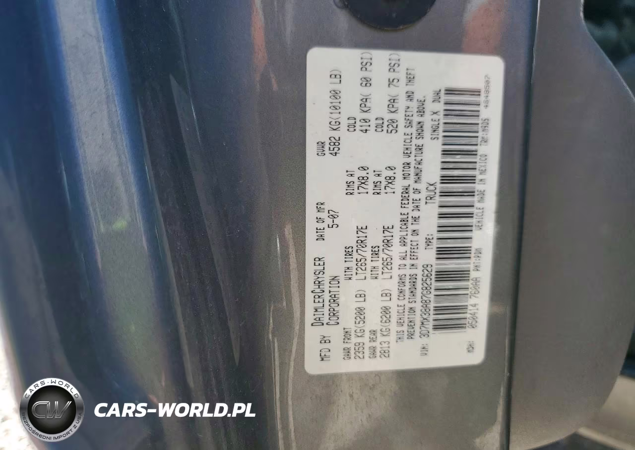 2007 Dodge Ram 3500 St VIN:3D7MX38A87G825629 - 13