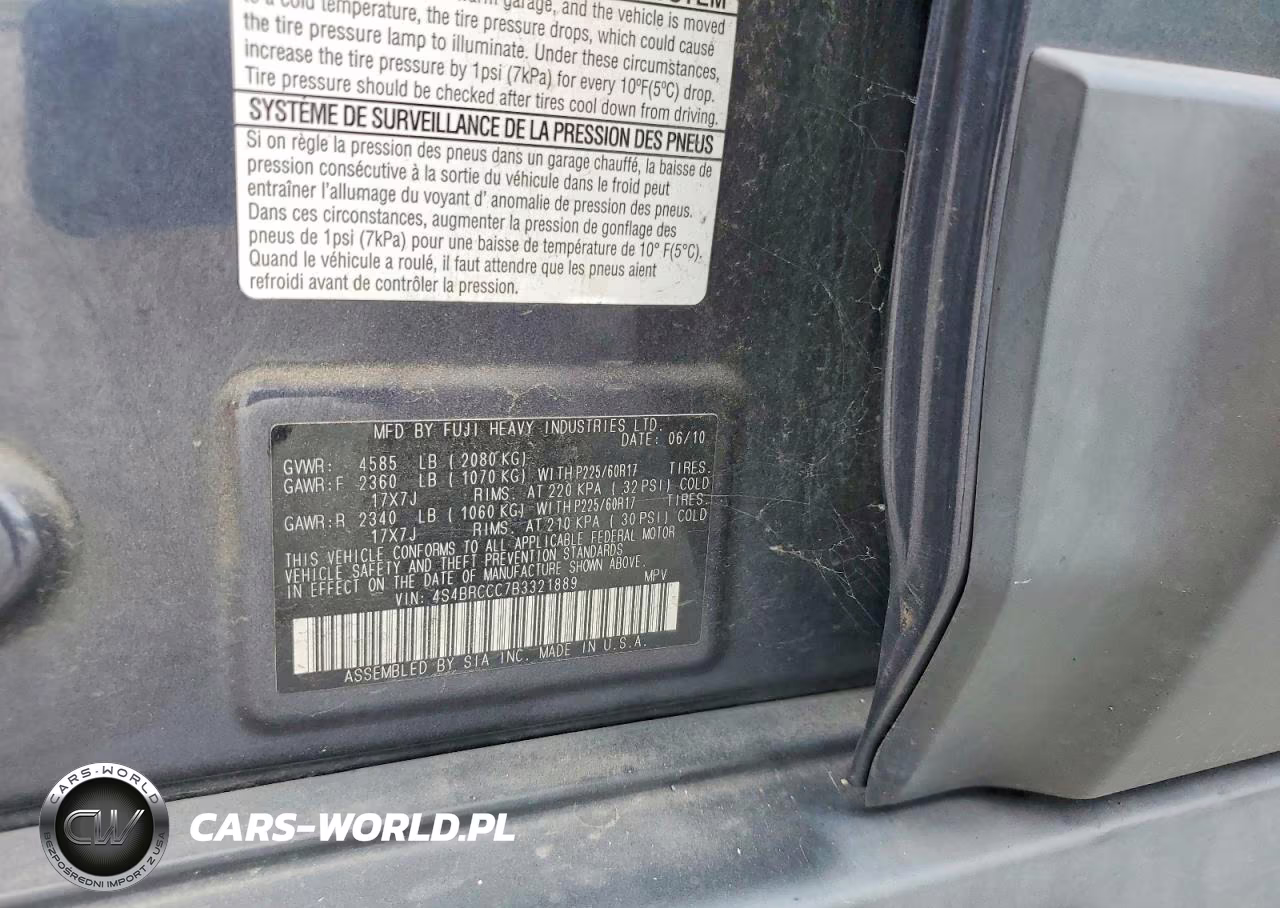 2011 Subaru Ascent Touring W-7-P VIN:4S4BRCCC7B3321889 - 13