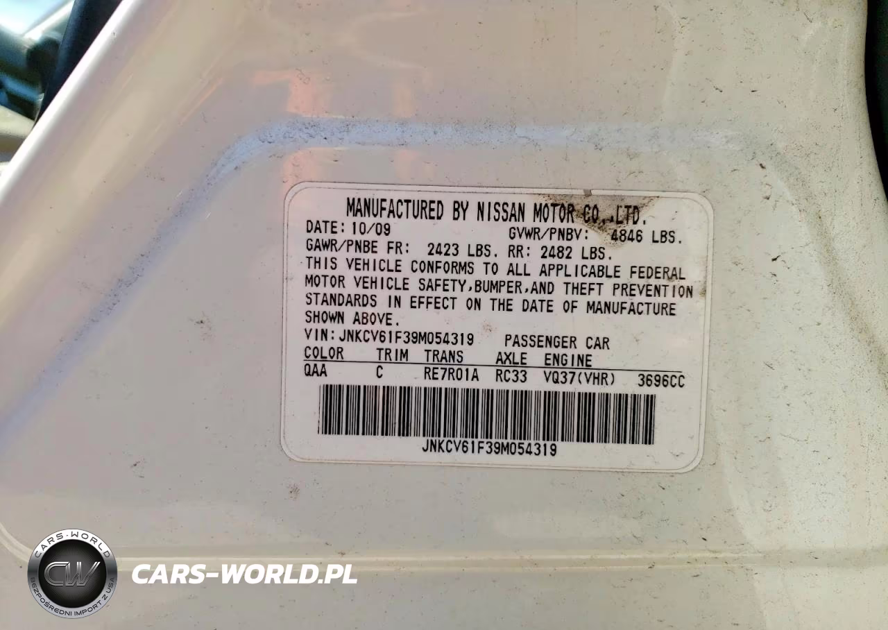 2009 Infiniti G37 Sedan X VIN:JNKCV61F39M054319 - 12