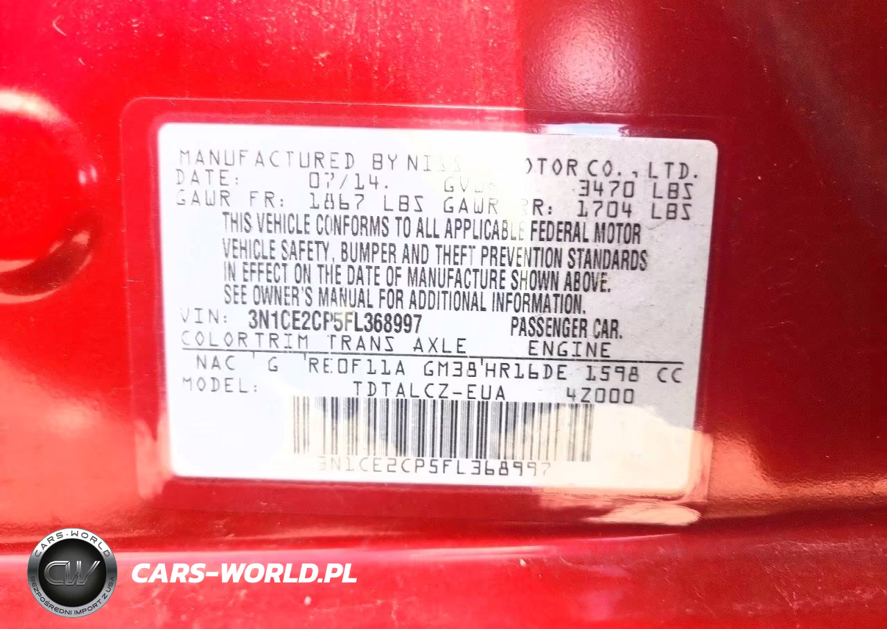 2015 Nissan Versa Note S Plus VIN:3N1CE2CP5FL368997 - 12