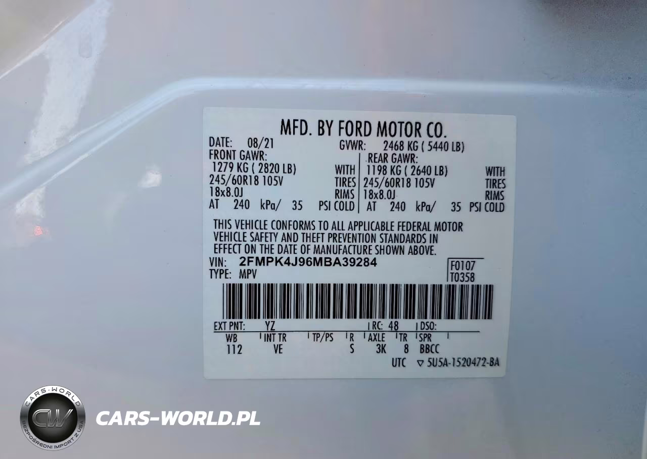 2021 Ford Edge Sel VIN:2FMPK4J96MBA39284 - 13
