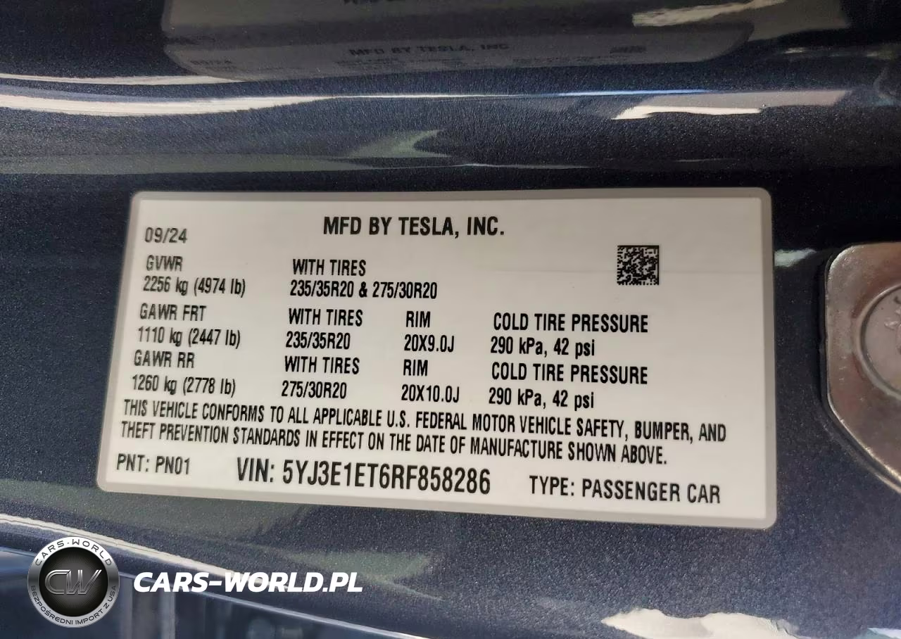 2024 Tesla Model 3 VIN:5YJ3E1ET6RF858286 - 12