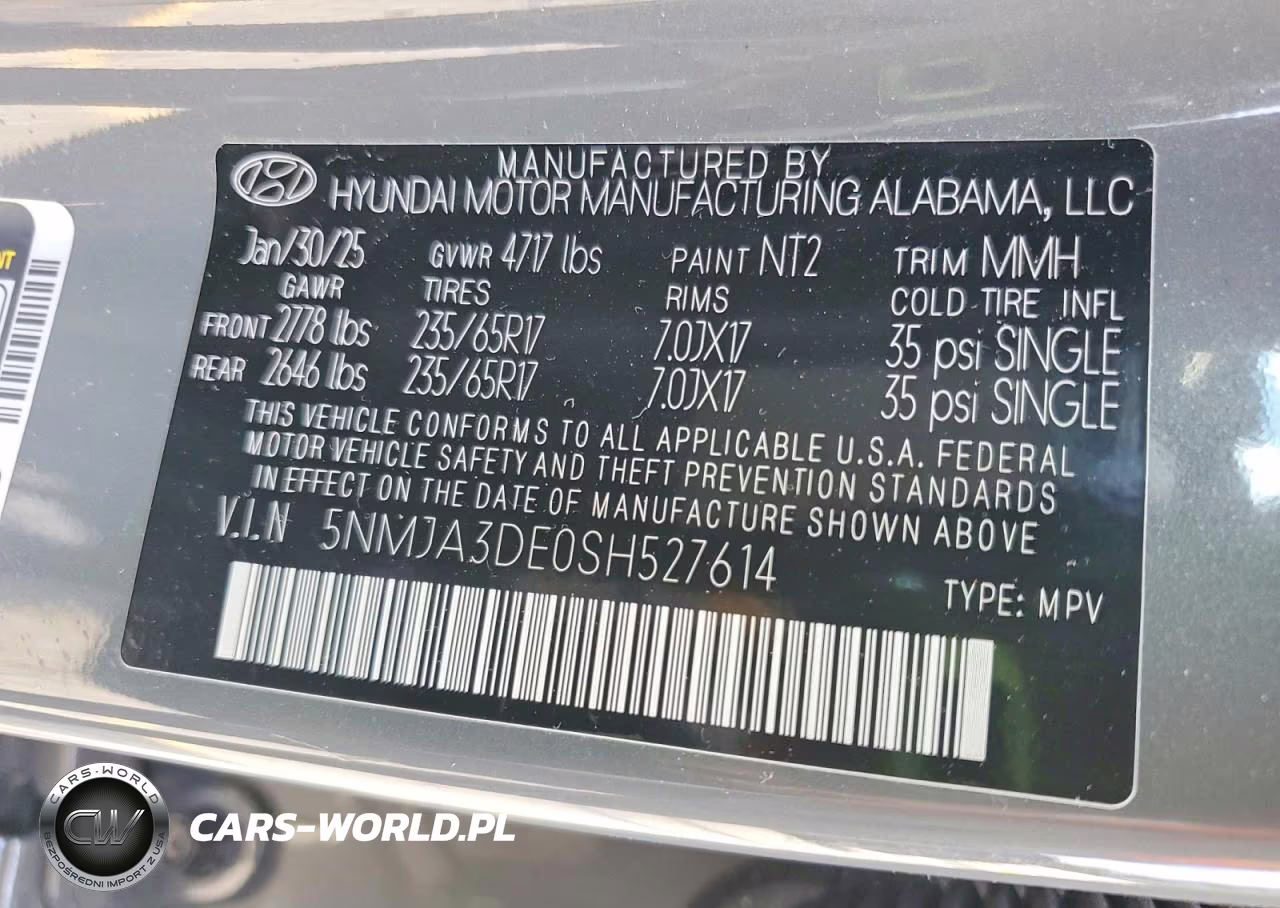 2025 Hyundai Tucson Se VIN:5NMJA3DE0SH527614 - 13