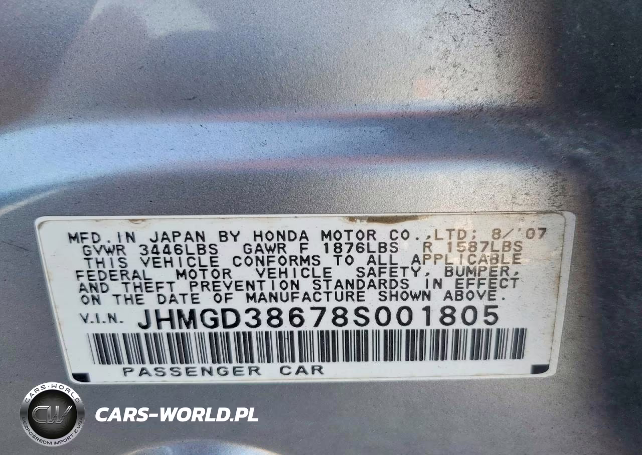 2008 Honda Fit Sport VIN:JHMGD38678S001805 - 14