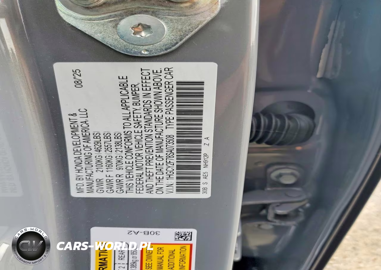 2025 Honda Accord Hybrid Sport-L VIN:1HGCY2F78SA073508 - 12
