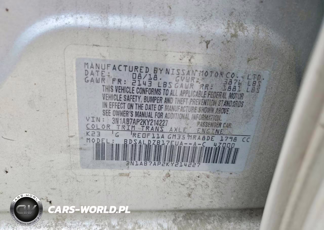 2019 Nissan Sentra Sv VIN:3N1AB7AP2KY214227 - 12