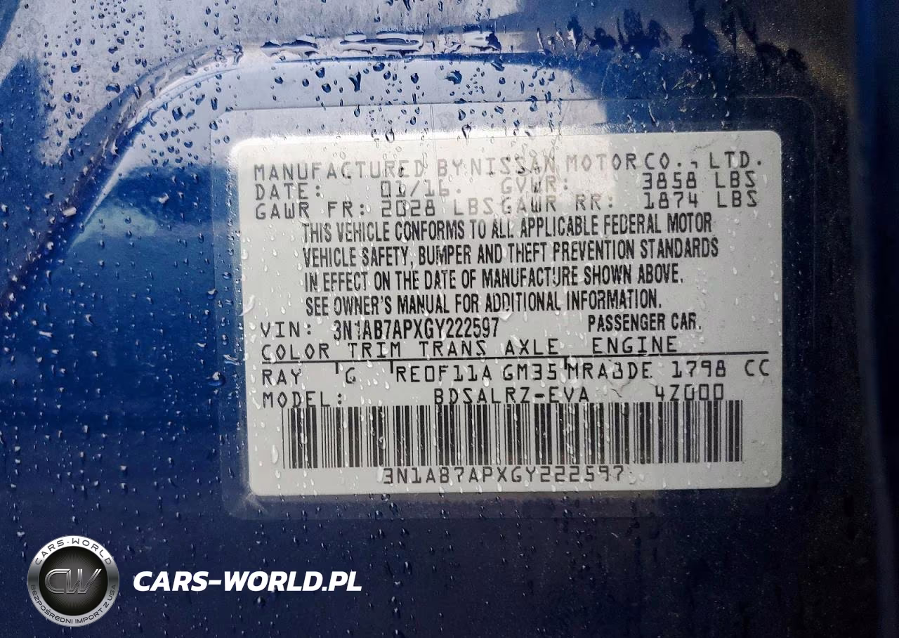 2016 Nissan Sentra Sr VIN:3N1AB7APXGY222597 - 12
