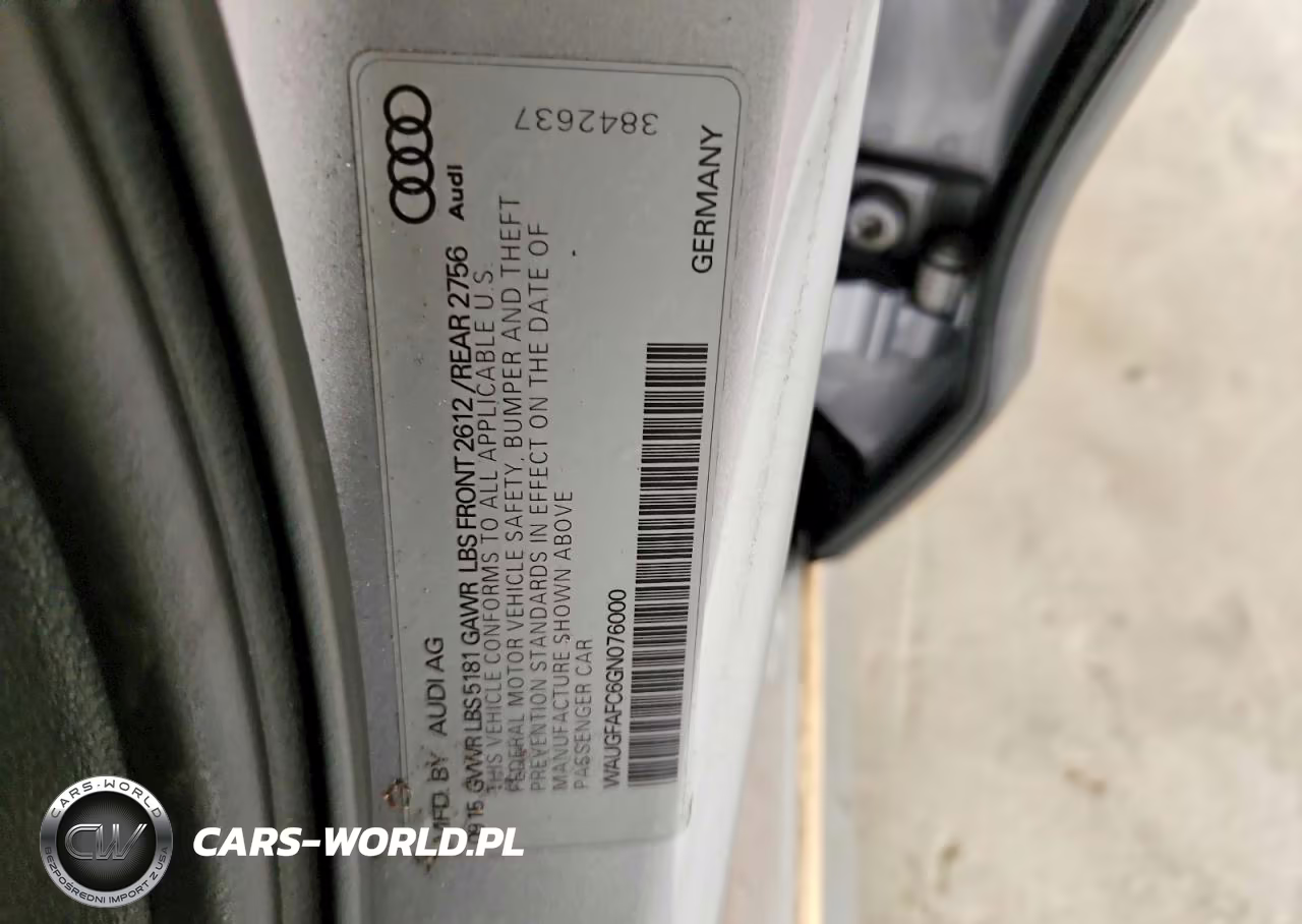 2016 Audi A6 Premium Plus VIN:WAUGFAFC6GN076000 - 13