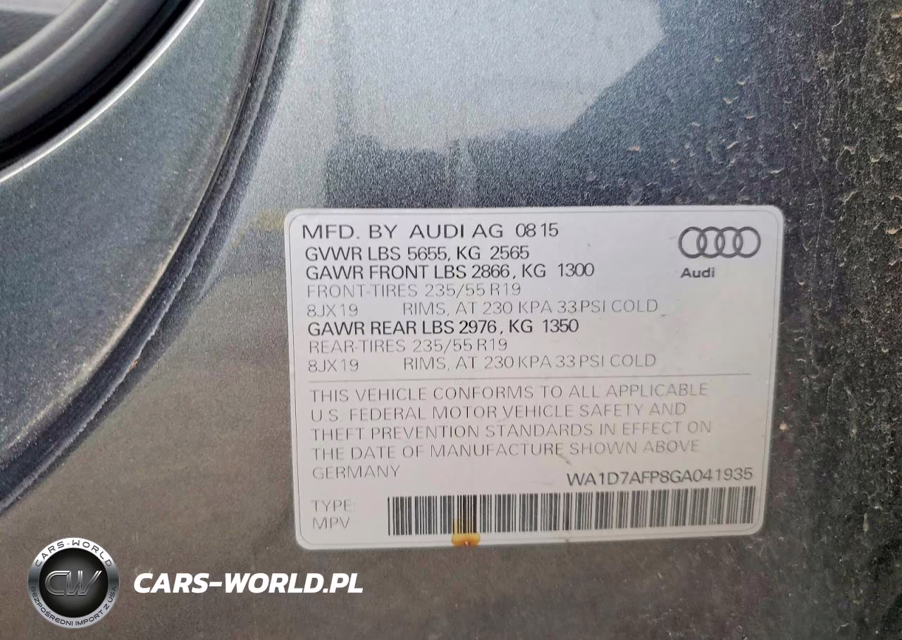 2016 Audi Q5 Premium Plus S-Line VIN:WA1D7AFP8GA041935 - 13