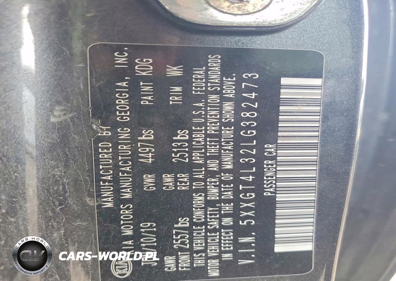 2020 Kia Optima Lx VIN:5XXGT4L32LG382473 - 12