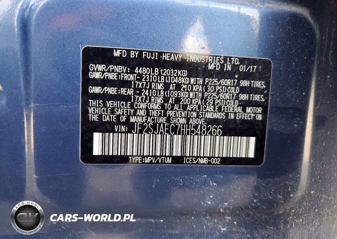 2017 Subaru Forester 2.5I Premium VIN:JF2SJAEC7HH548266 - 13