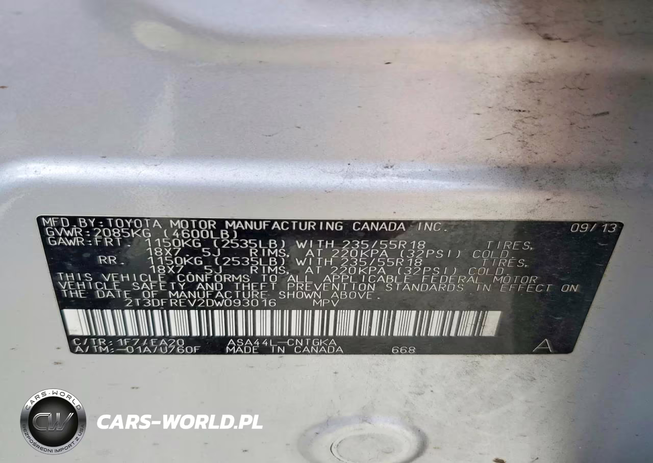 2013 Toyota Rav4 Limited VIN:2T3DFREV2DW093016 - 13