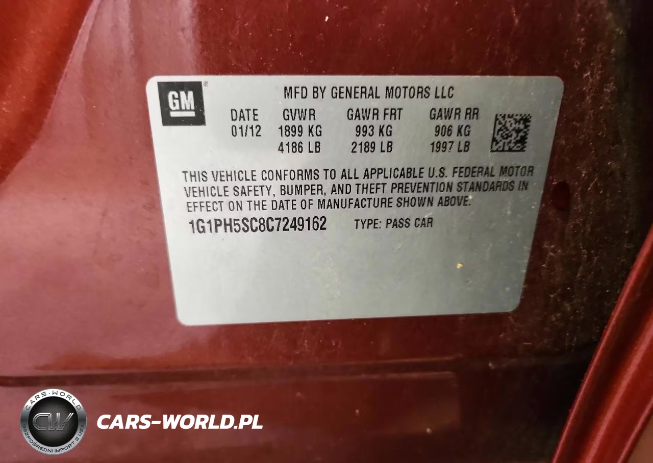 2012 Chevrolet Cruze Ltz VIN:1G1PH5SC8C7249162 - 12