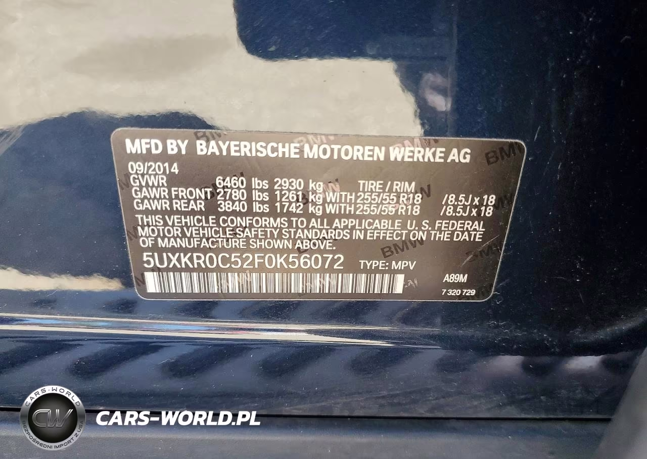 2015 BMW X5 xDrive35I VIN:5UXKR0C52F0K56072 - 13