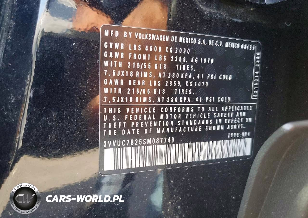 2025 Volkswagen Taos Se VIN:3VVUC7B25SM087749 - 12