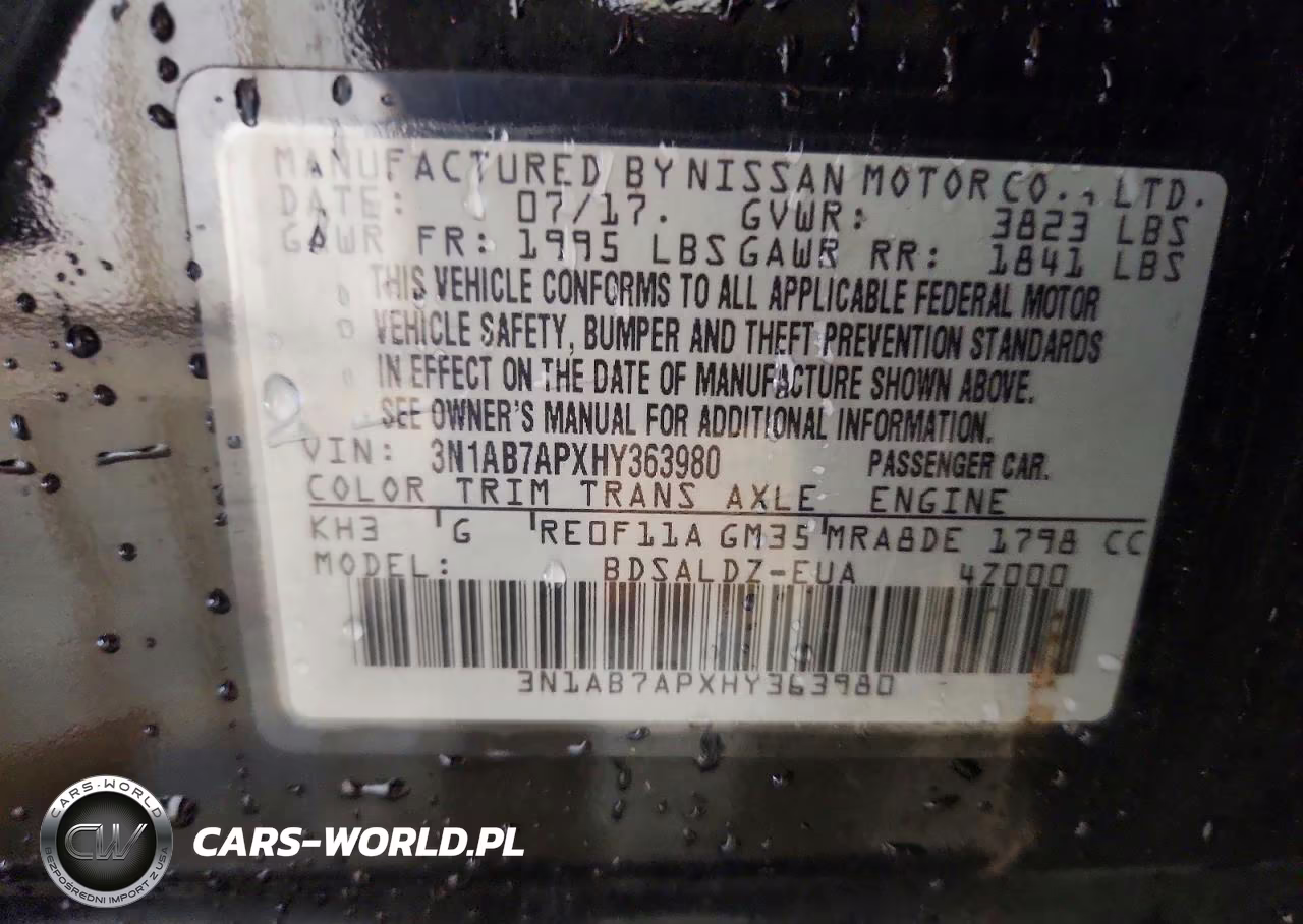 2017 Nissan Sentra Sv VIN:3N1AB7APXHY363980 - 13