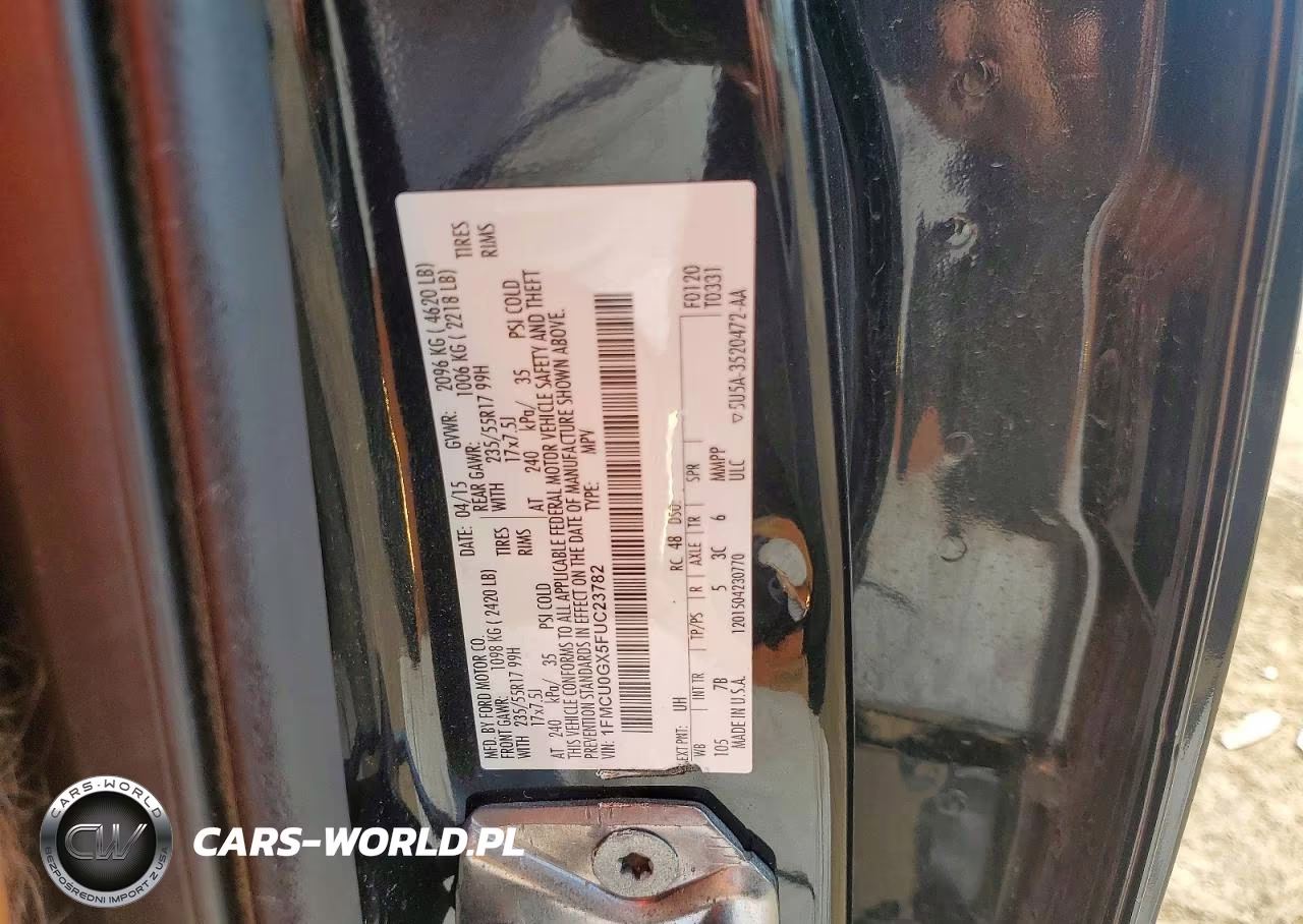 2015 Ford Escape Se VIN:1FMCU0GX5FUC23782 - 13