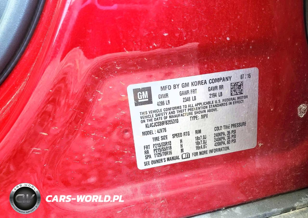 2015 Buick Encore VIN:KL4CJCSB9FB265310 - 13