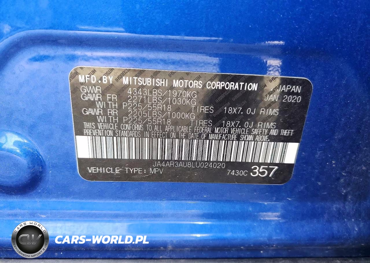 2020 Mitsubishi Outlander Sport Es VIN:JA4AR3AU8LU024020 - 14