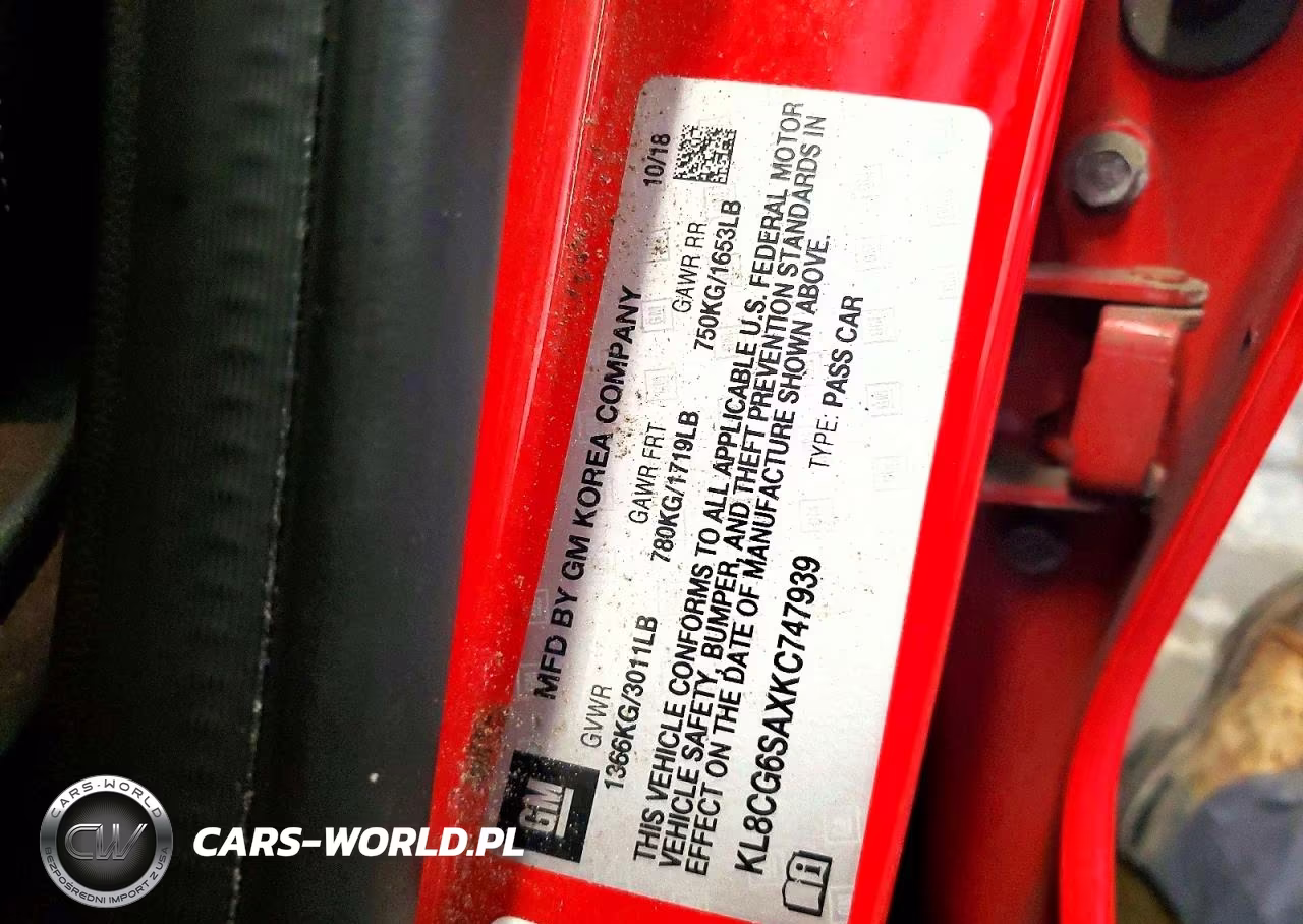 2019 Chevrolet Spark Activ VIN:KL8CG6SAXKC747939 - 12
