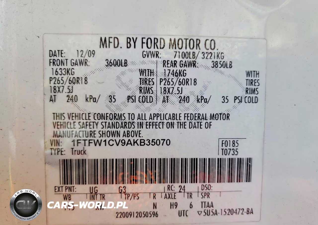 2010 Ford F150 Supercrew VIN:1FTFW1CV9AKB35070 - 12