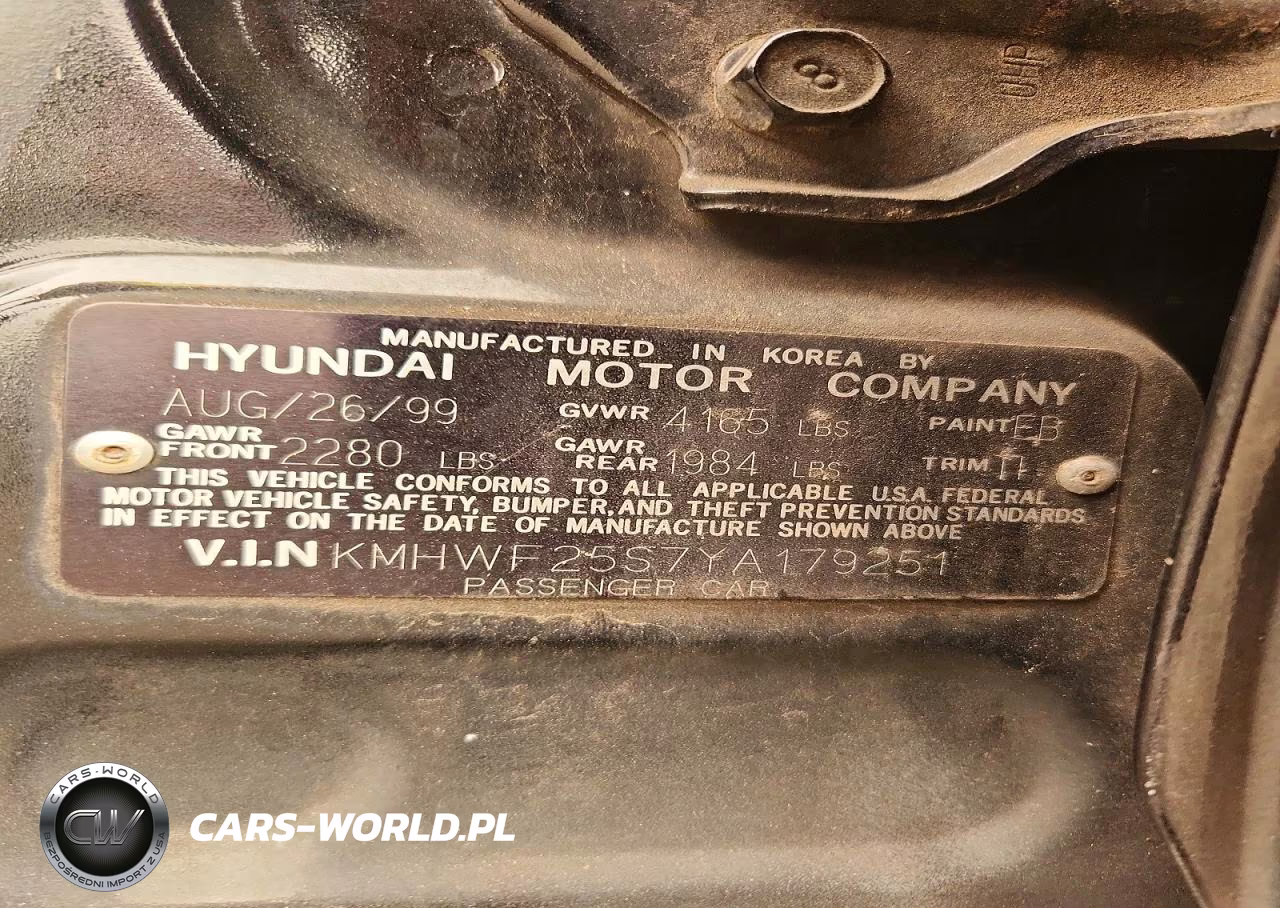 2000 Hyundai Sonata Gl VIN:KMHWF25S7YA179251 - 12