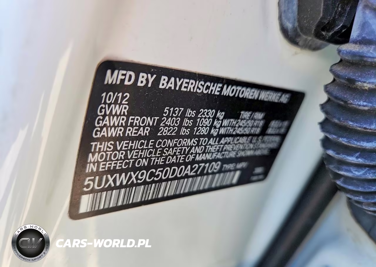 2013 BMW X3 xDrive28I VIN:5UXWX9C50D0A27109 - 13