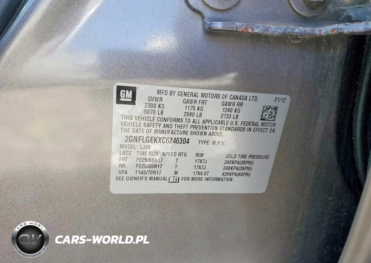2012 Chevrolet Equinox Ltz VIN:2GNFLGEKXC6246304 - 13