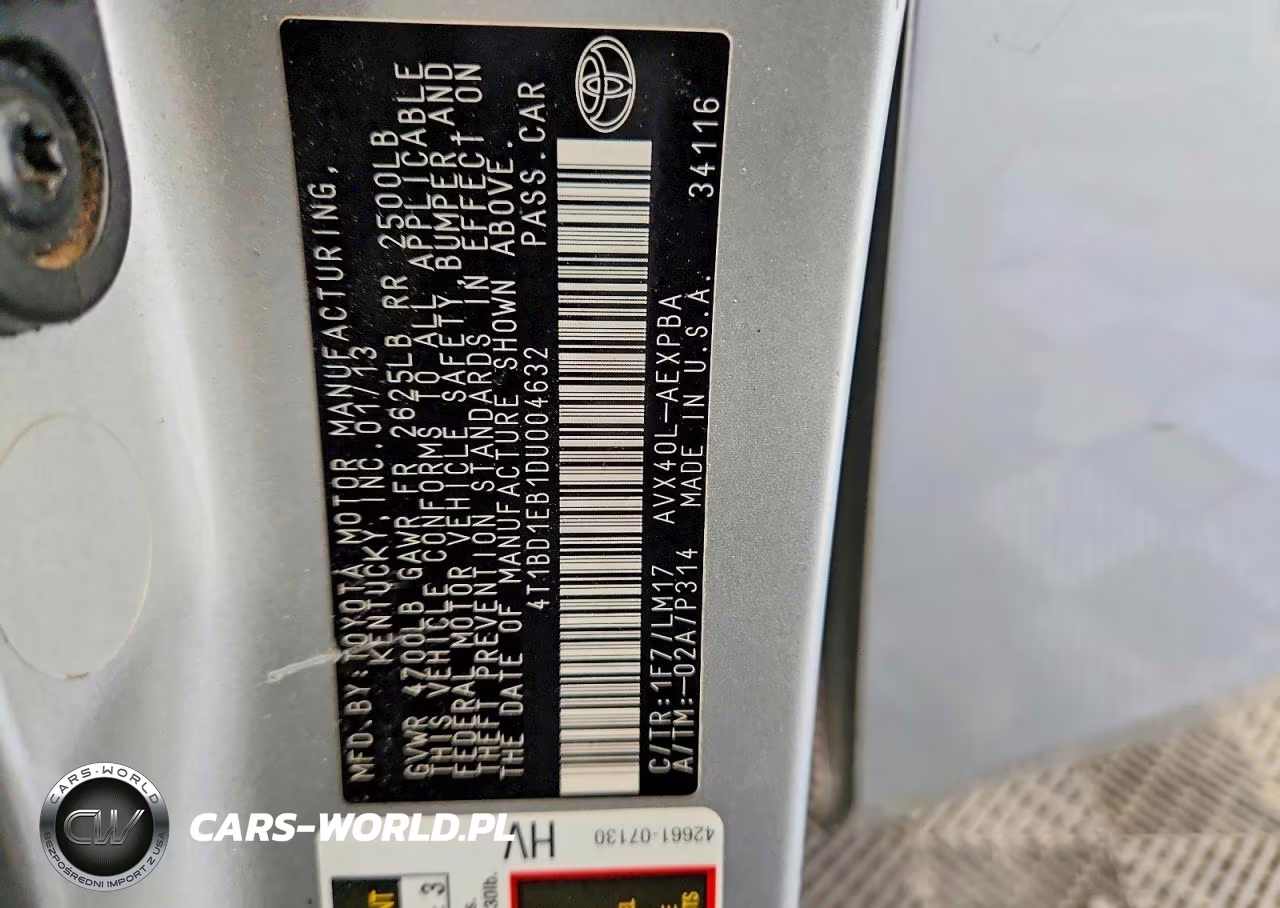 2013 Toyota Avalon Hybrid Limited VIN:4T1BD1EB1DU004632 - 12