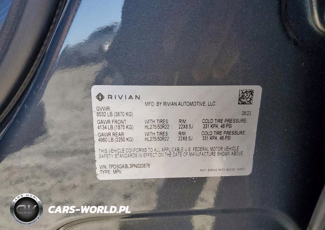 2023 Rivian R1S Launch Edition VIN:7PDSGABL3PN020878 - 12