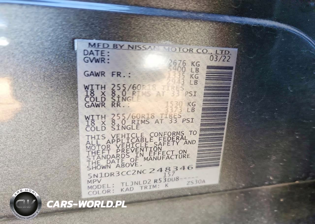 2022 Nissan Pathfinder Sl VIN:5N1DR3CC2NC248346 - 14