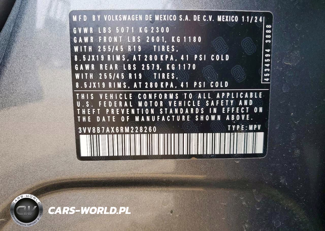 2024 Volkswagen Tiguan Se R-Line Black VIN:3VV8B7AX6RM228260 - 13
