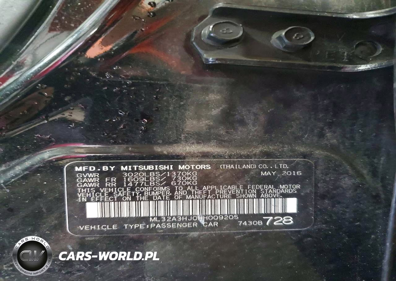 2017 Mitsubishi Mirage Es VIN:ML32A3HJ0HH009205 - 13