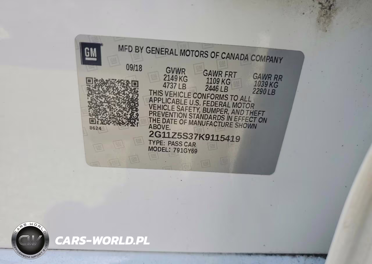 2019 Chevrolet Impala Lt VIN:2G11Z5S37K9115419 - 12