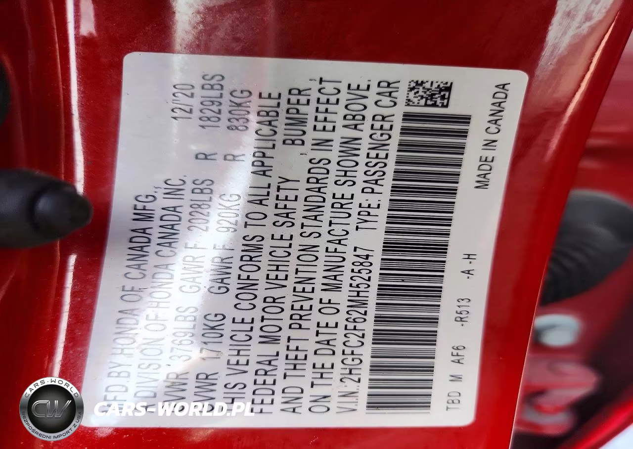 2021 Honda Civic Lx VIN:2HGFC2F62MH525847 - 13